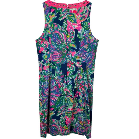 Lilly Pulitzer Ryder Cotton Shift Dress in Indigo Exotic Size 2 - Picture 2 of 9